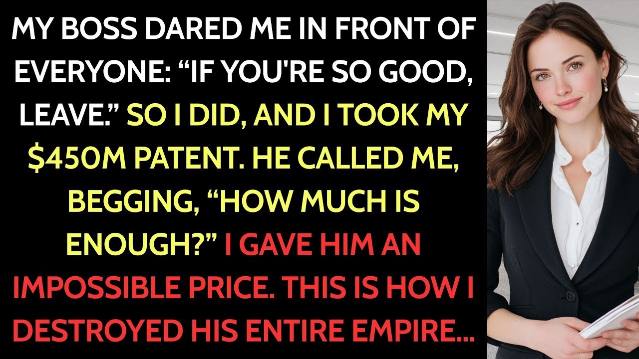 My Boss Humiliated Me Publicly — I Quit and Took a $450M Patent (He Begged Me Back)