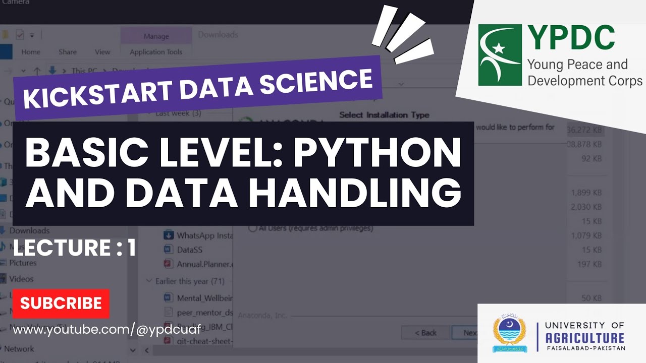 Kickstart Data Science | Lecture 1: Introduction to Python & Data Handling (Basic Level)