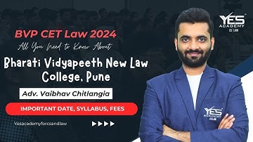 All About BVP CET 2024 | Bharati Vidyapeeth New Law College, Pune Admission 24| Imp Dates & Syllabus