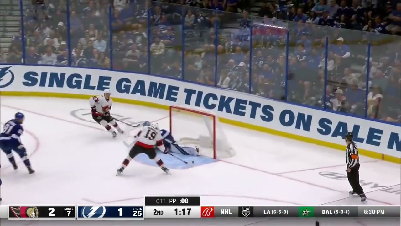 Невероятное спасение Андрея Василевского в игре против «Оттавы» (1 ноября 2022 года)