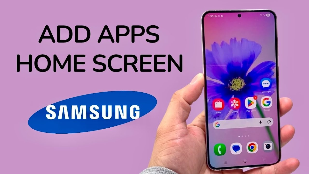 How To Add Apps To Home Screen On Samsung Galaxy Phone - YouTube
