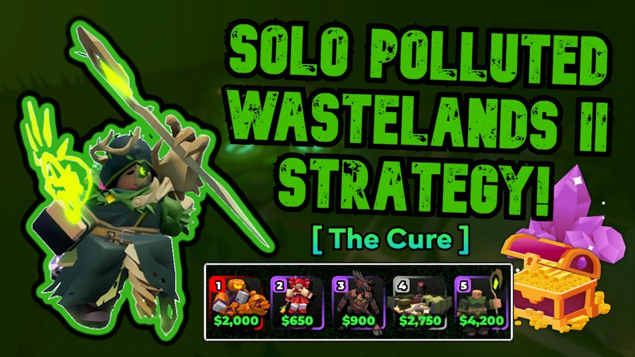 Solo Polluted Wastelands Strategy with Document | Tower Defense Simulator