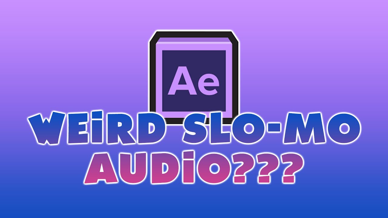 How to Fix Weird Slow Motion Audio Glitch After Effects