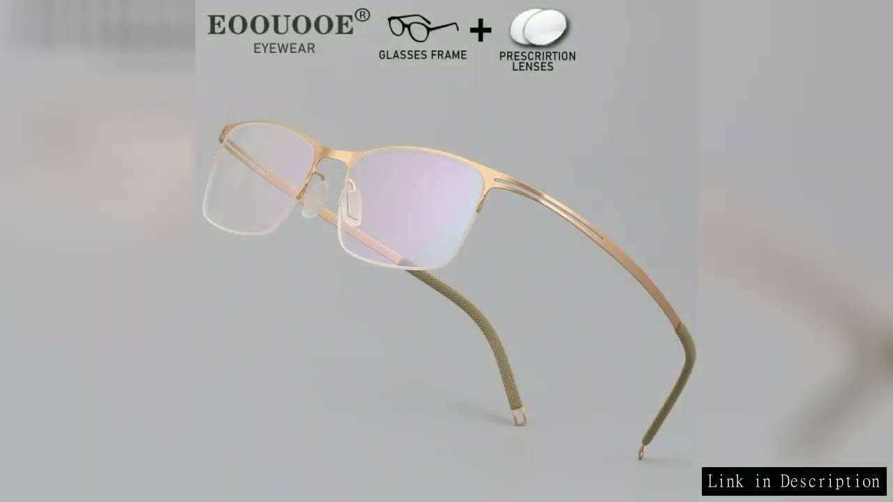 Screwless Design 6g Pure Titanium Men Glasses Good Quality Optical Prescription Lenses Progressive M