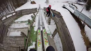 Logan The Loon Practice On The Iola Wisconsin 30 Meter Ski Jumping