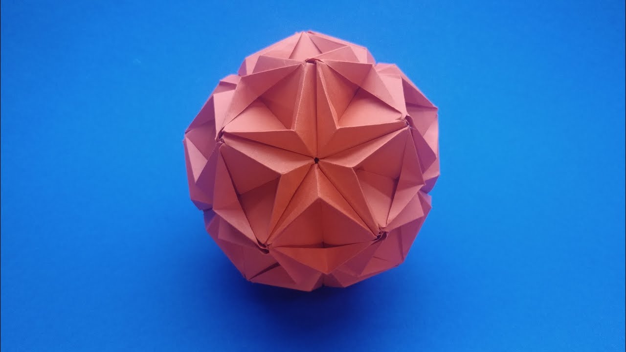 Origami star kusudama. How to make origami star kusudama with paper.  Kusudama Flower Starsea.