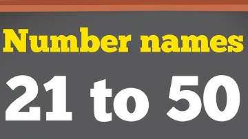 number names from 21 to 50