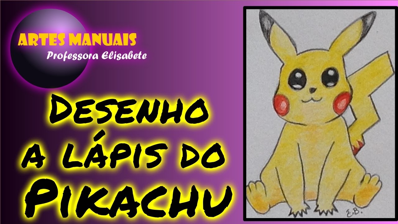 Arte e Cia Brasil - Pikachu!! Desenho feito em uma Live no Canal ARTE E CIA  BRASIL no . Corre lá para aprender fazer esse colorido com Lápis  Aquarelável!! 😀👊🏻😉 #pedidodagalera . . . #