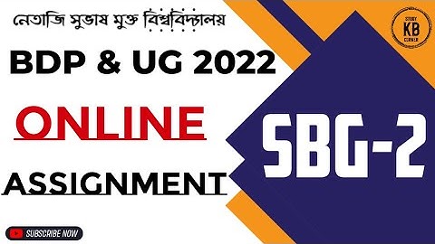 NSOU BDP Assignment 2022 SBG-2 || Live || NSOU SBG2 MCQ Question/Answer #nsou