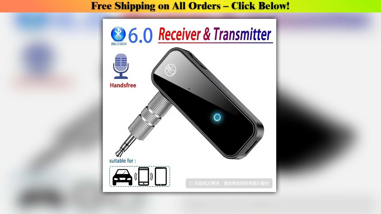 Bluetooth 60 Audio Receiver Transmitter Handfree Call 35mm AUX Jack USB Dongle Stereo Music Wireles