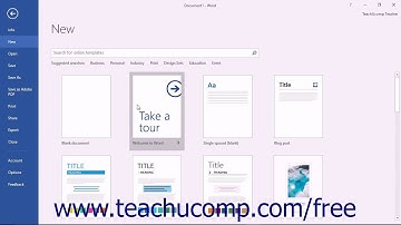 Word 2016 Tutorial Creating New Documents Microsoft Training