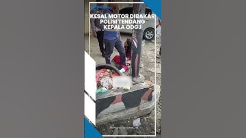 Brutal! Oknum Polisi Ngamuk Tendang Kepala ODGJ, Gara-Gara Motornya Dibakar!
