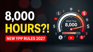 YouTube New YPP Rules 2027 Explained | 8,000 Hours, 20M Shorts Views & What Creators Need to Know.