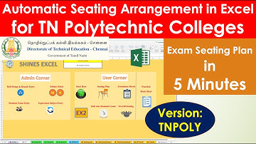 Automatic Exam Seating plan for Tamilnadu Polytechnic Colleges | Practical Exam | Attendance sheet