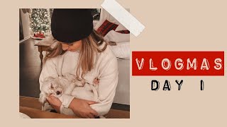 VLOGMAS DAY 1 // Church, clean with me, &amp; puppy snuggles!