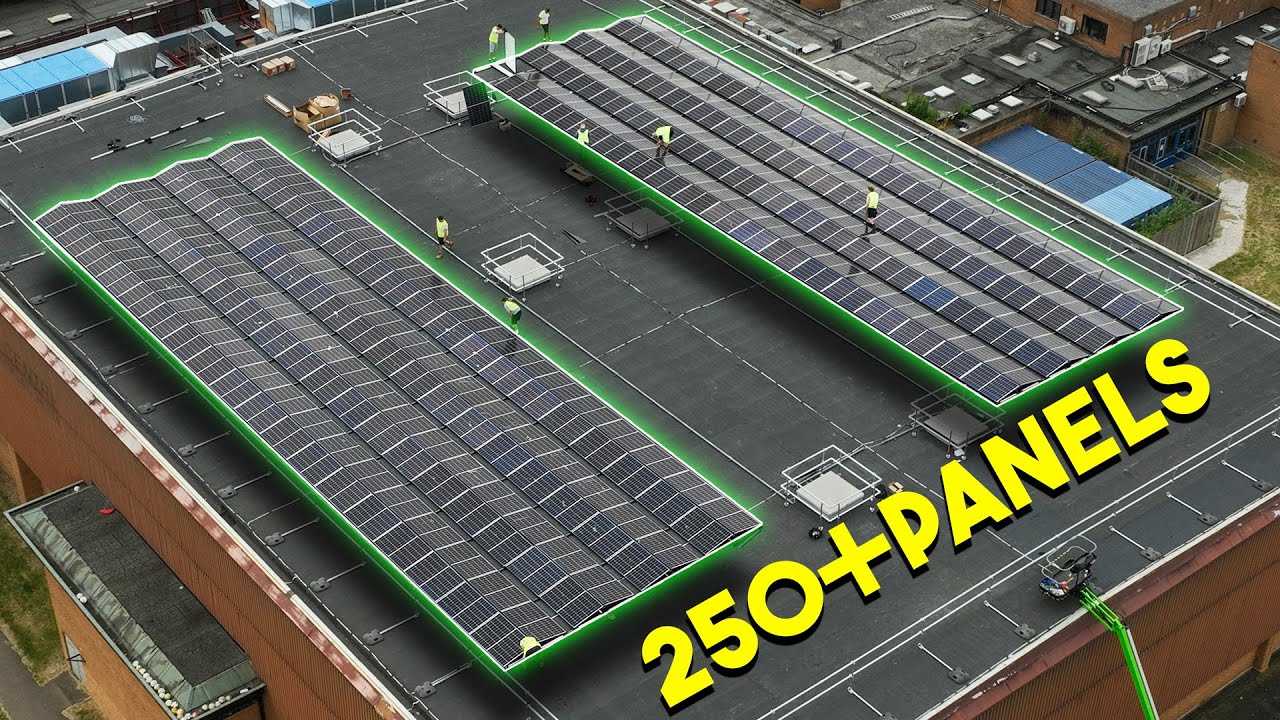 Installing 250+ Solar Panels, 4 STORIES HIGH! Commercial Solar Installation