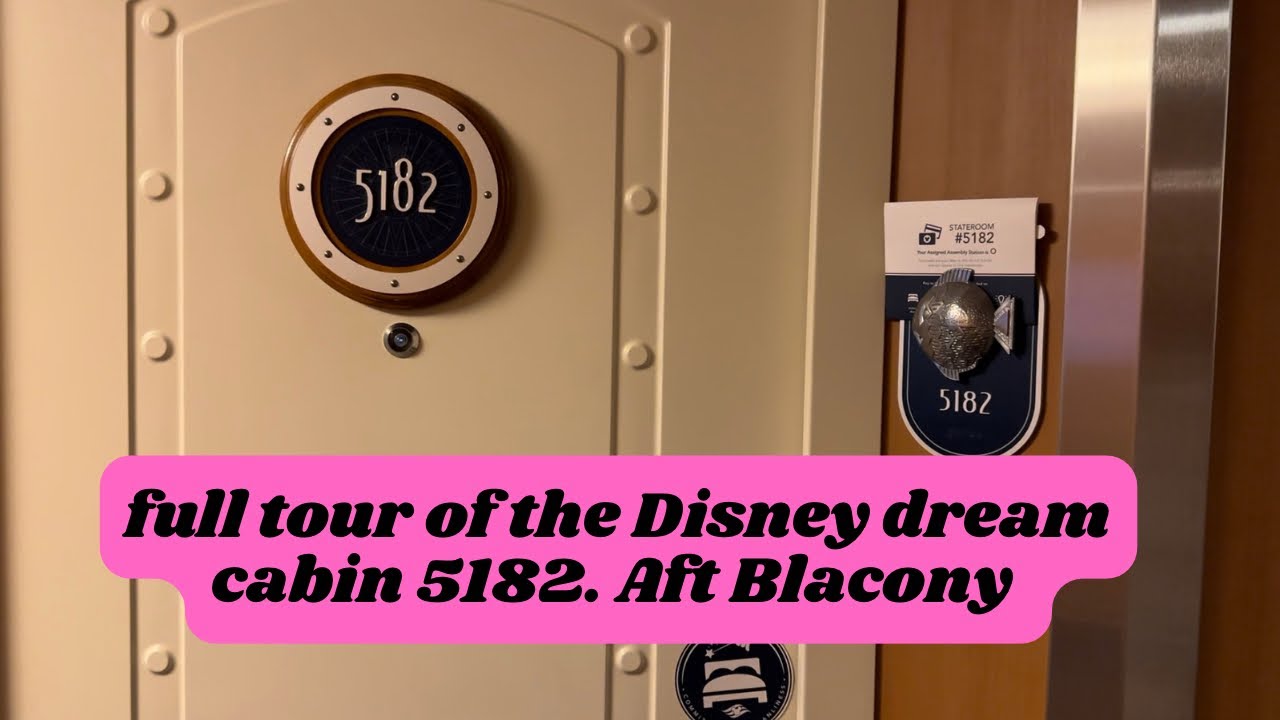 A full tour of Disney dream cabin 5182. AFT Deluxe Oceanview cabin with