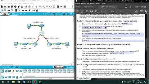 2.2.4.4 CONFIGURACIÓN DE RUTAS ESTATICAS Y PREDETERMINADAS IPv6