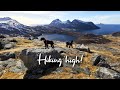 Climbing up a mountain pass by the Arctic coast!