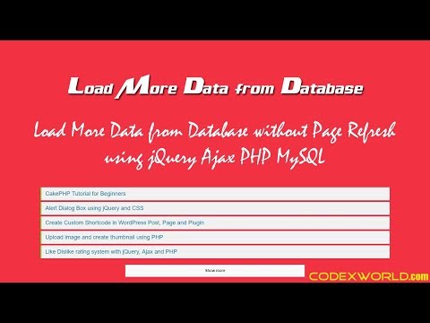 Load More Data from Database using jQuery Ajax PHP MySQL