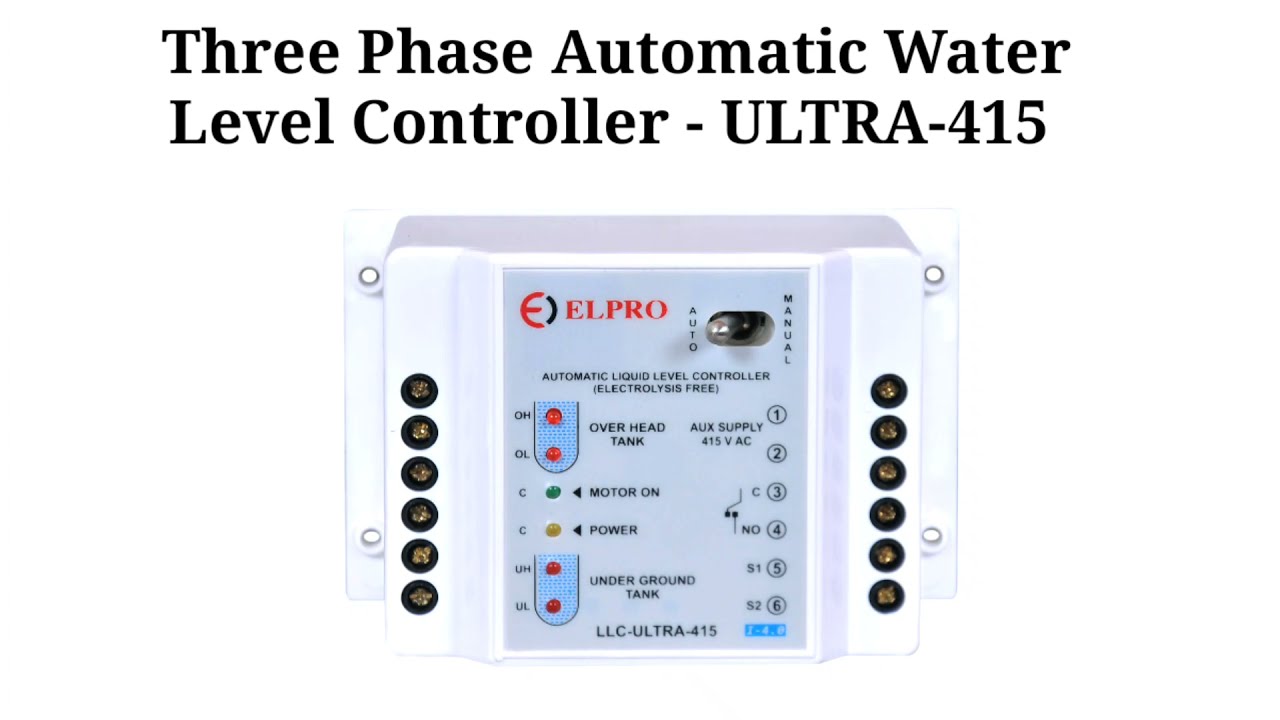 ELPRO CONTROLS Three Phase Automatic Water Level Controller ULTRA-415 Installation