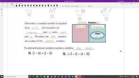 0 2a Operations with Complex Numbers