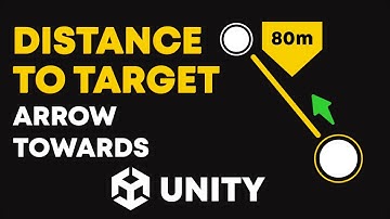 Distance to Target in Unity with Arrow Pointing Towards Target Direction | Unity Tutorial