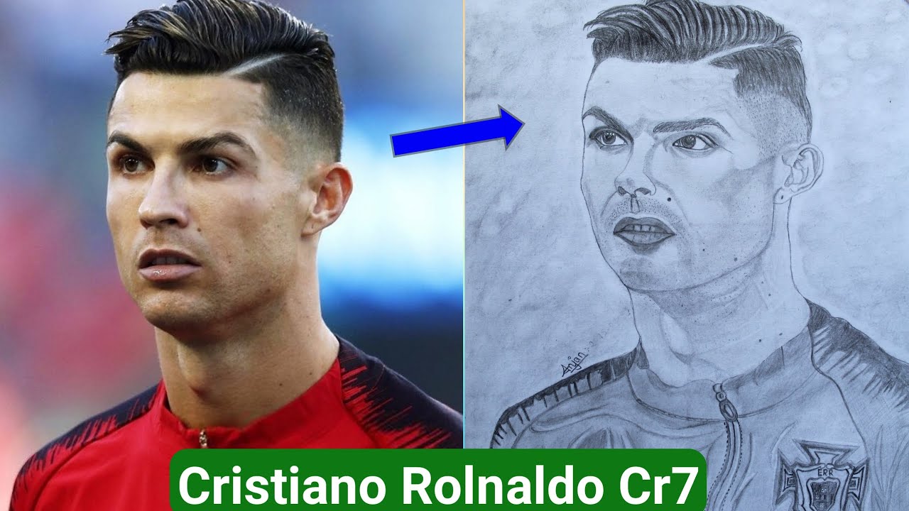 How to draw Cristiano Ronaldo: \