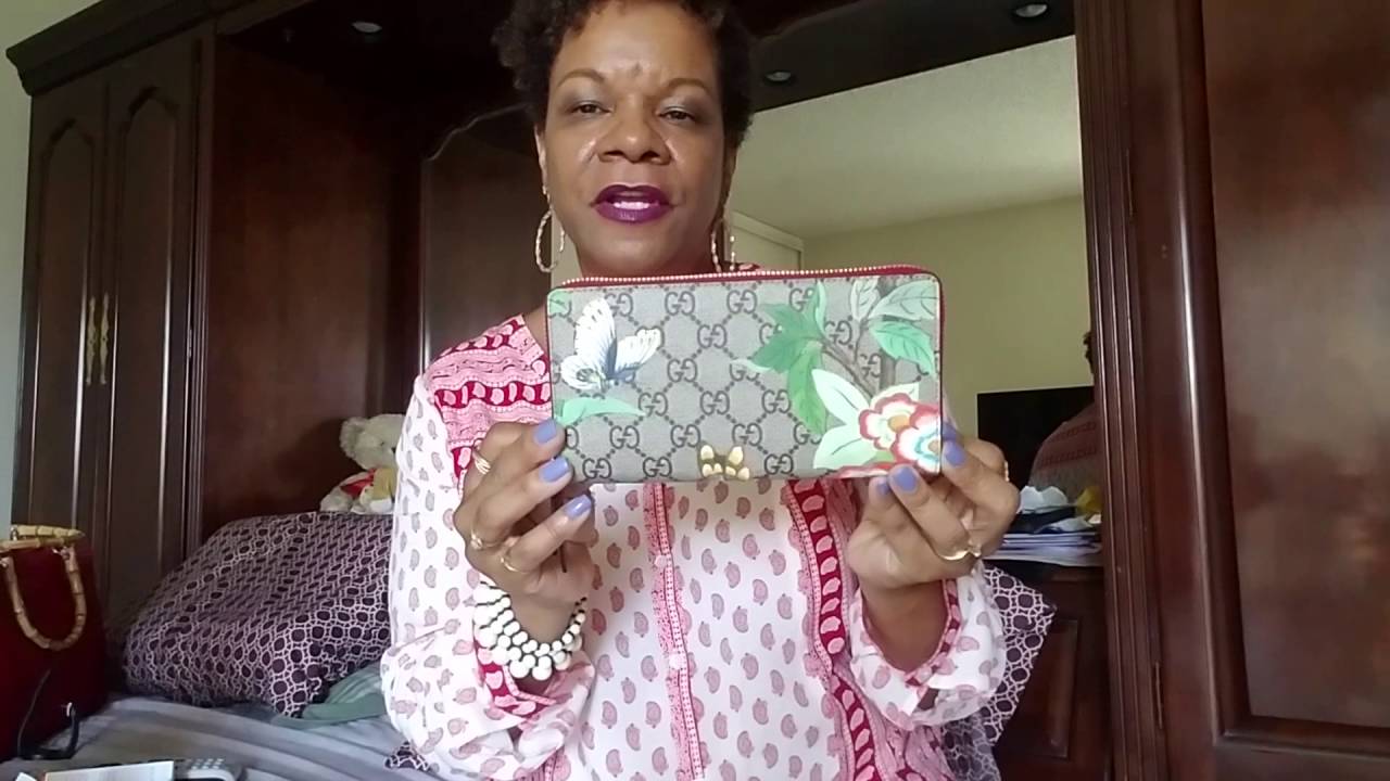 Gucci Tian zip around wallet Unboxing - YouTube