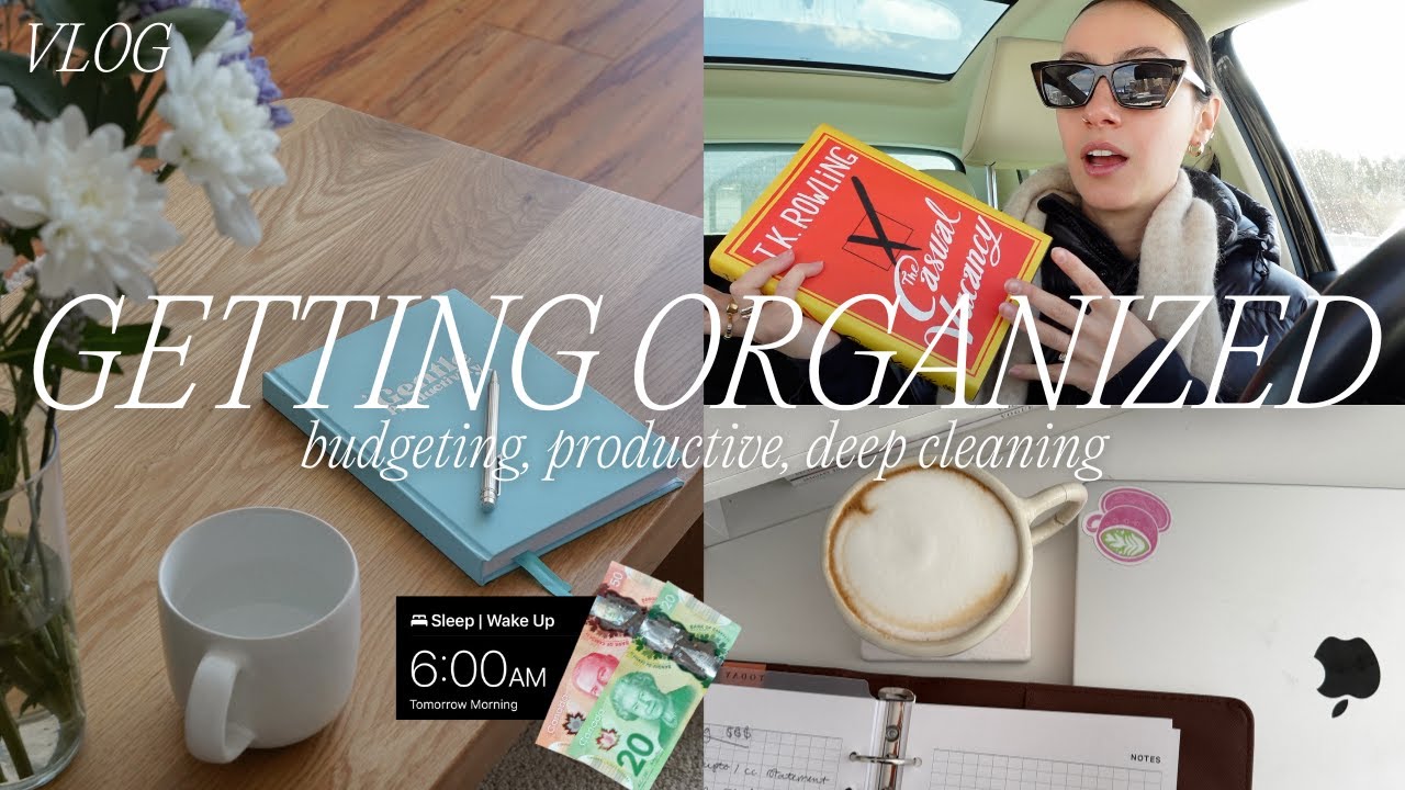 GETTING ORGANIZED: deep cleaning, budgeting, thrifting + more (productive home vlog)