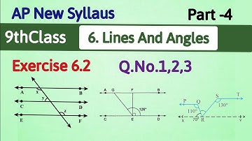 AP New Syllabus, 9thClass, Lines And Angles, Exercise 6.2, Q.No.1,2,3
