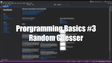 Programming Basics #3 - Random Guesser
