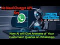 WHATSAPP 🤖 CHATBOT | WHATSAPP CHATBOT FOR 🏢BUSINESS | CHATBOT 😱AI | CHATBOT FOR WHATSAPP | WHATSAPP