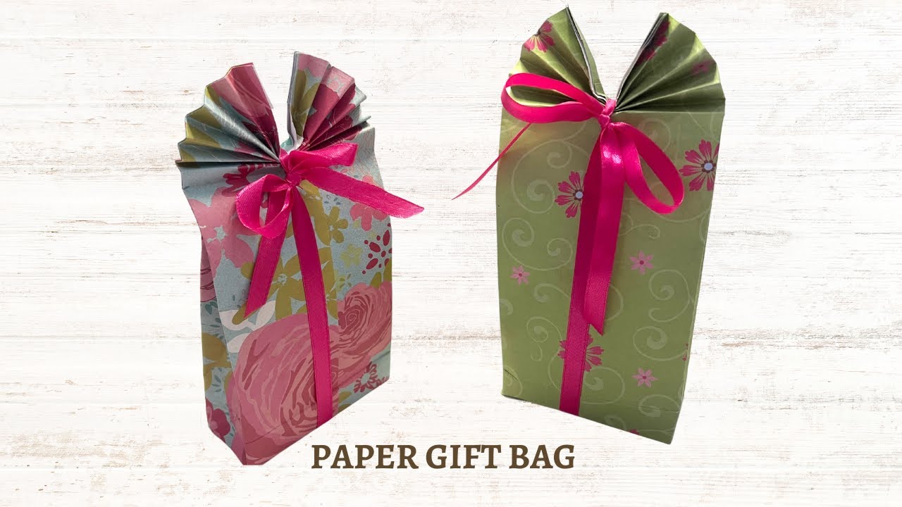 How to make a gift bag out of wrapping paper/ DIY easy paper gift bag