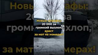 🚨 Новые штрафы 2025: 20 000 ₽ за выхлоп, арест за мат!