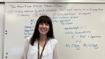 Freezing Point Depression Jee Main August 31, 2021