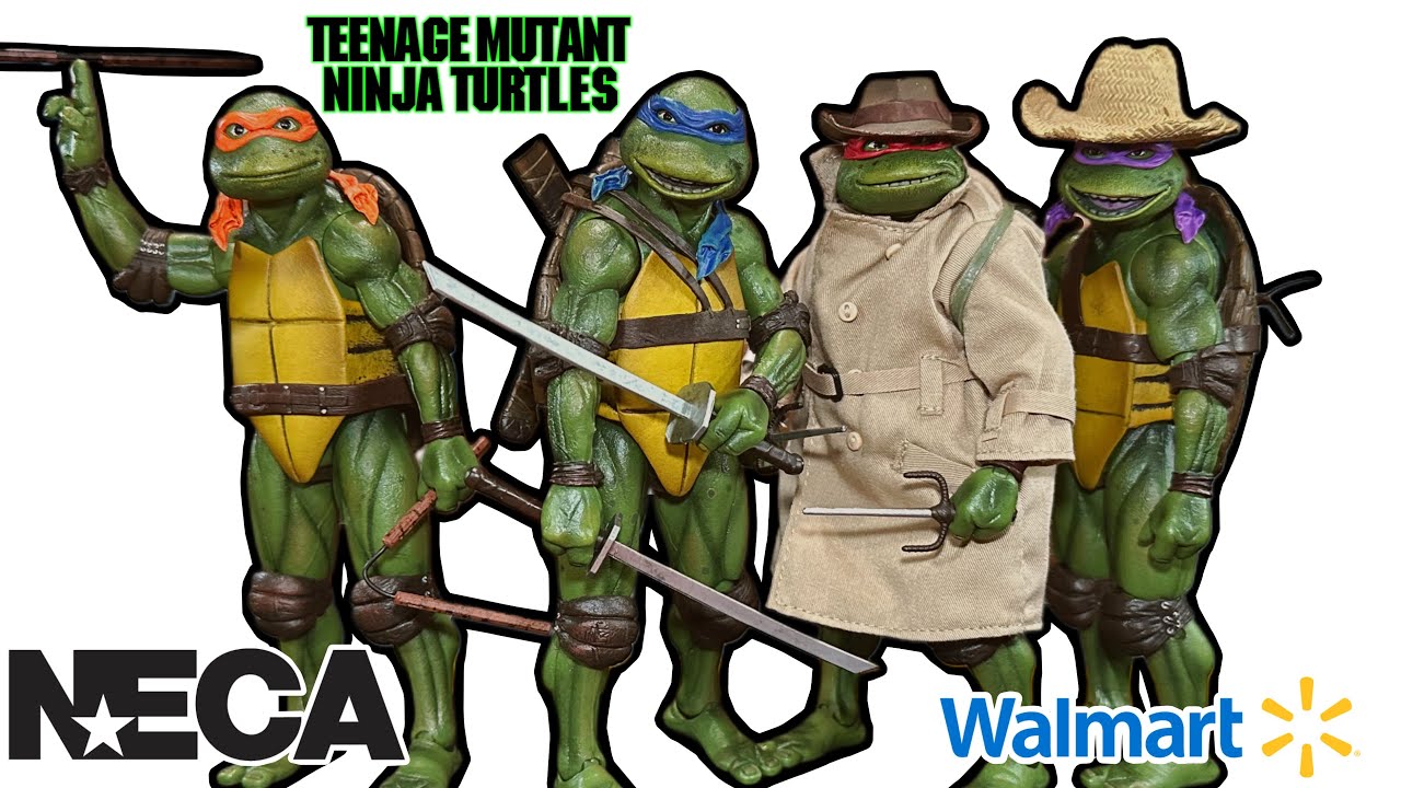 NECA Walmart Exclusive Ultimate TMNT 1990 Figures Review - YouTube
