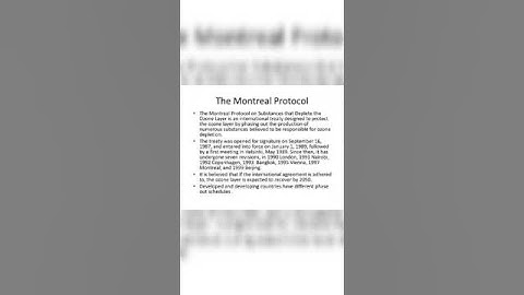 The Montreal Protocol explained by Dr. Inam Sabha Hameed #shorts