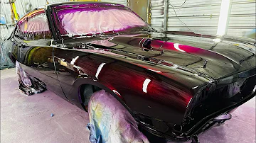 Candy Paint on 1972 Ford Maverick with Grant 7 Clear