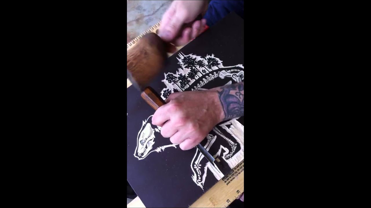 Lost Forty Brewing: Bare Bones Pilsner Label Carving