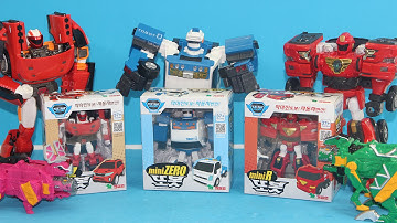 또봇 제로, 또봇 R 미니, 또봇z 어드벤처 미니  변신자동차 장난감 개봉기 또봇14기 전체 출현 (파워레인저 다니노포스 티라노킹 장난감과 함께)