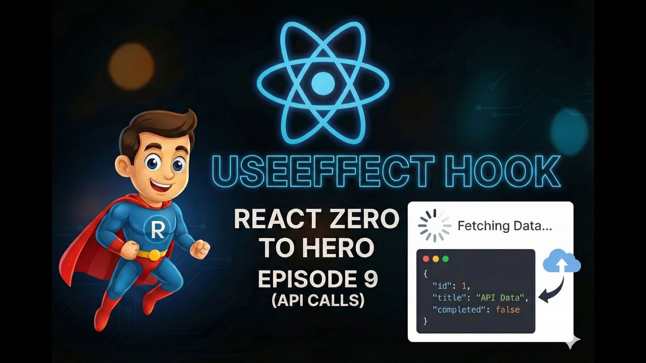 Learn React useEffect Hook & API Calls | Zero to Hero Ep. 9 - YouTube