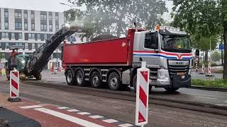 💥Deel3 kws💥 Freeswerkzaamheden🛣🚧⛔️👷 bij de Schipholweg in Leiden freesmachine van F.S.N