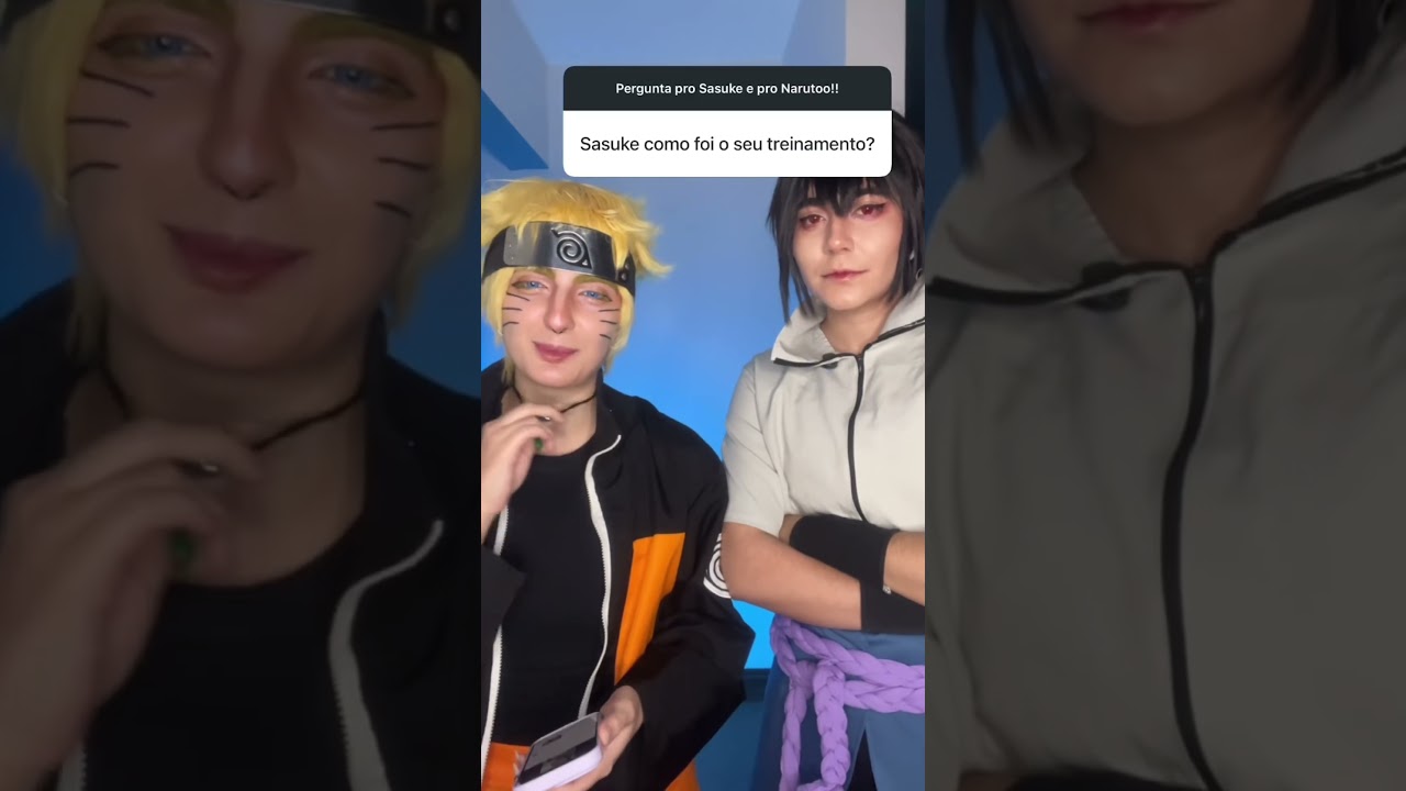NARUTO E SASUKE RESPONDEM!! #cosplay #naruto @Nandalorenzine