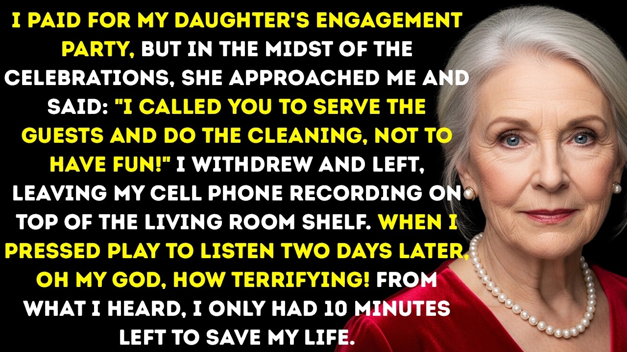 An ordinary cup of coffee turned bitter the moment my daughter leaned in and whispered, "I invited you here to serve the guests and clean up, not to have fun." At sixty-eight, I'd sold my late...