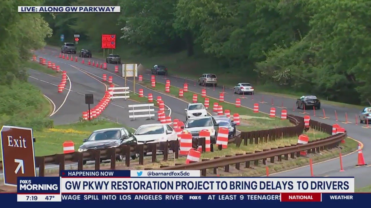 New traffic pattern along northern section of Washington Memorial Parkway FOX 5 DC