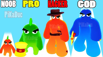 NOOB vs PRO vs HACKER vs GOD in Blob Shooter 3D