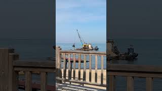 Deniz iş makinesi Kepçe Vinç #vechiles #work #sea #ocean #gold #mining