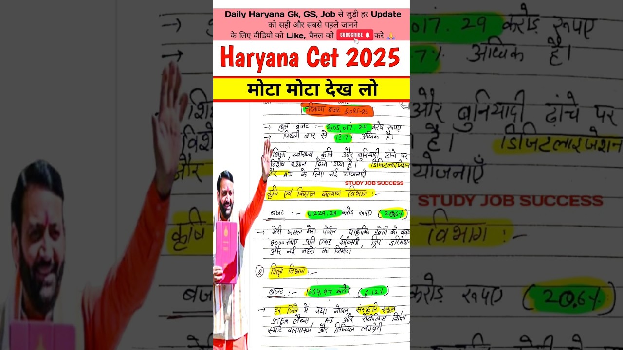 Haryana Gk haryana cet haryana cet 2025 Hssc cet 2025 Htet 2025 