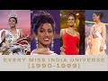 EVERY Past Indian Delegate - ALL SHOW MOMENTS (1990-1999) | Miss Universe